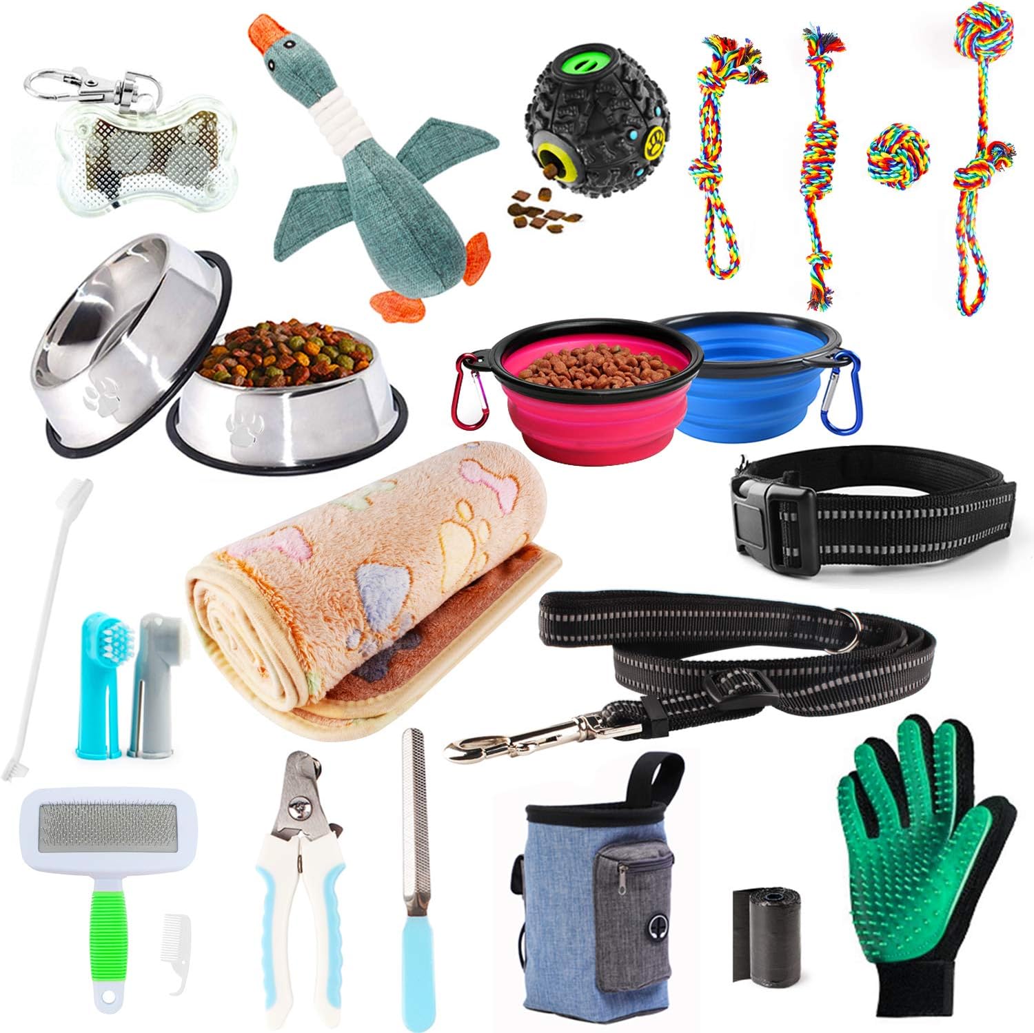 Kit de juguetes y accesorios para perro