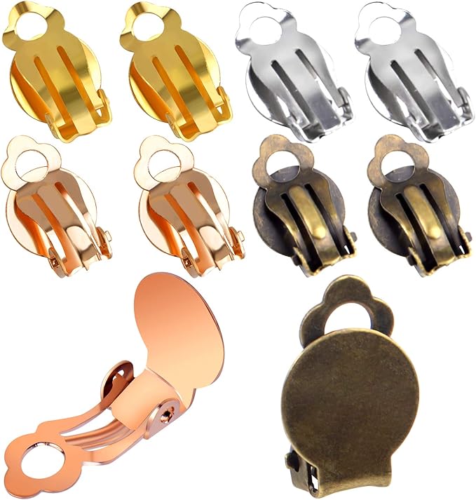 40 Pieces Clip on Earring Converter Nonpierced Earrings