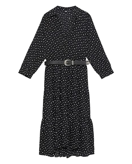 zara black and white dress