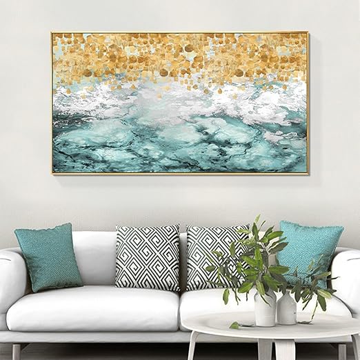 Xiaoxinyuan Gran Arte De La Pintura Abstracta Imprimir Azul