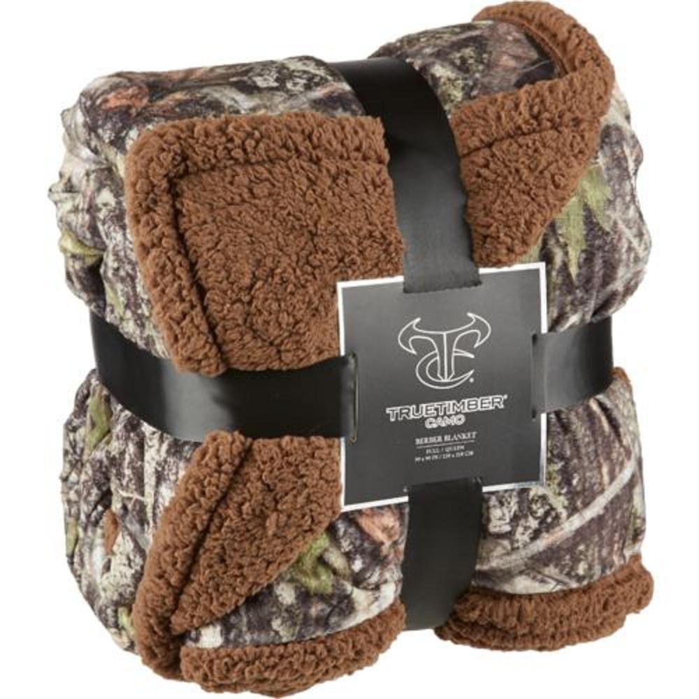True Timber Camo Luxury Berber Throw Blanket Reversible Velvet 50" x 60" (127cm x 152cm)
