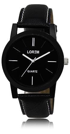Analogue Black Dial Mens & Boys Watch - LR-005