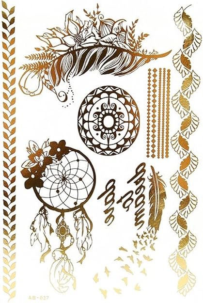 Strass Paillettes Tatouages éphémères Métallique