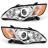 JP Auto Headlight Compatible With Subaru Outback 2008 2009 Driver Left And Passenger Right Side Pair Set Headlamp