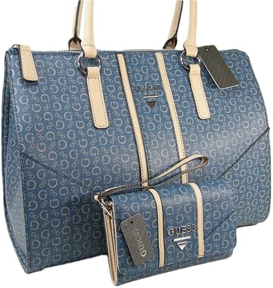 blue guess purse