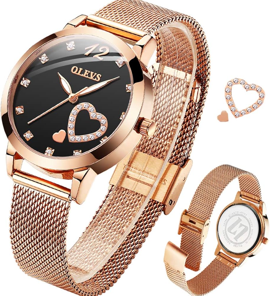rose gold waterproof watch