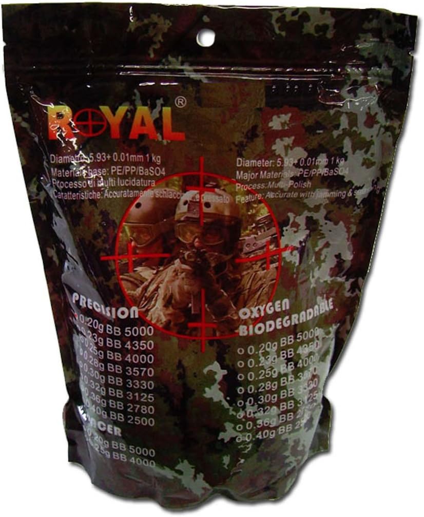 5000 PACK SOFTAIR SOFT AIR PELLETS 0.20G GRAMS ROYAL PRECISION 6MM