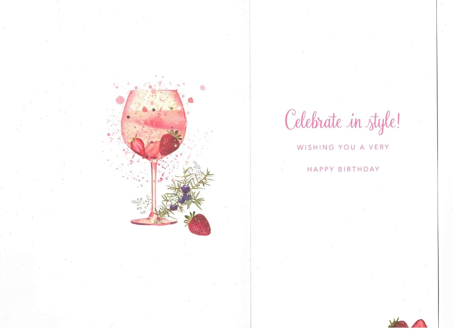 Nigel Quiney Birthday Card for Sister in Law- Pretty Gin Glass Design, Birthday Greeting Card for a Special Sister in Law - Image 3