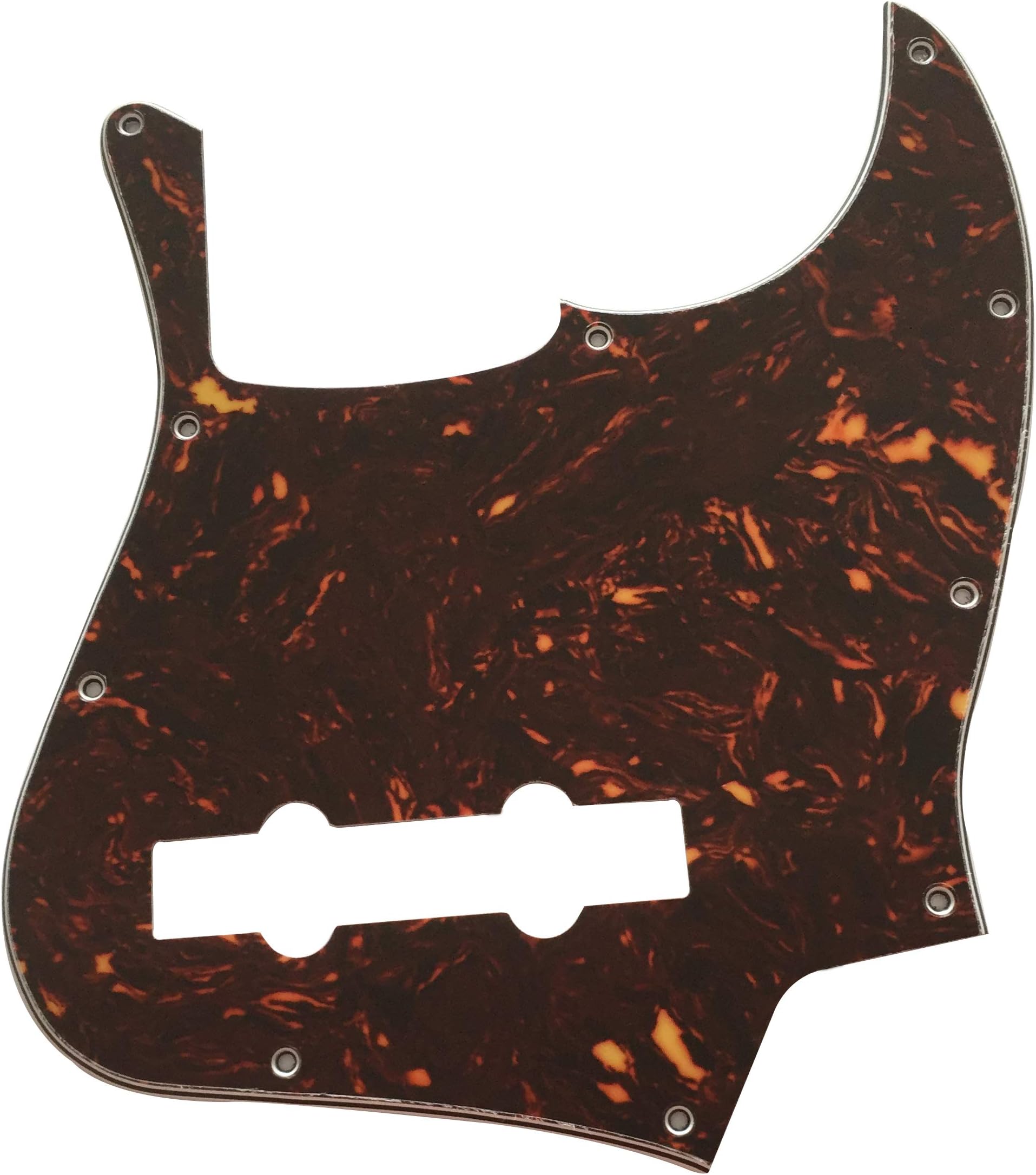 Custom Guitar Pickguard For USA/Mexican Fender 5 String Jazz Bass Style (4 Ply Brown Tortoise)