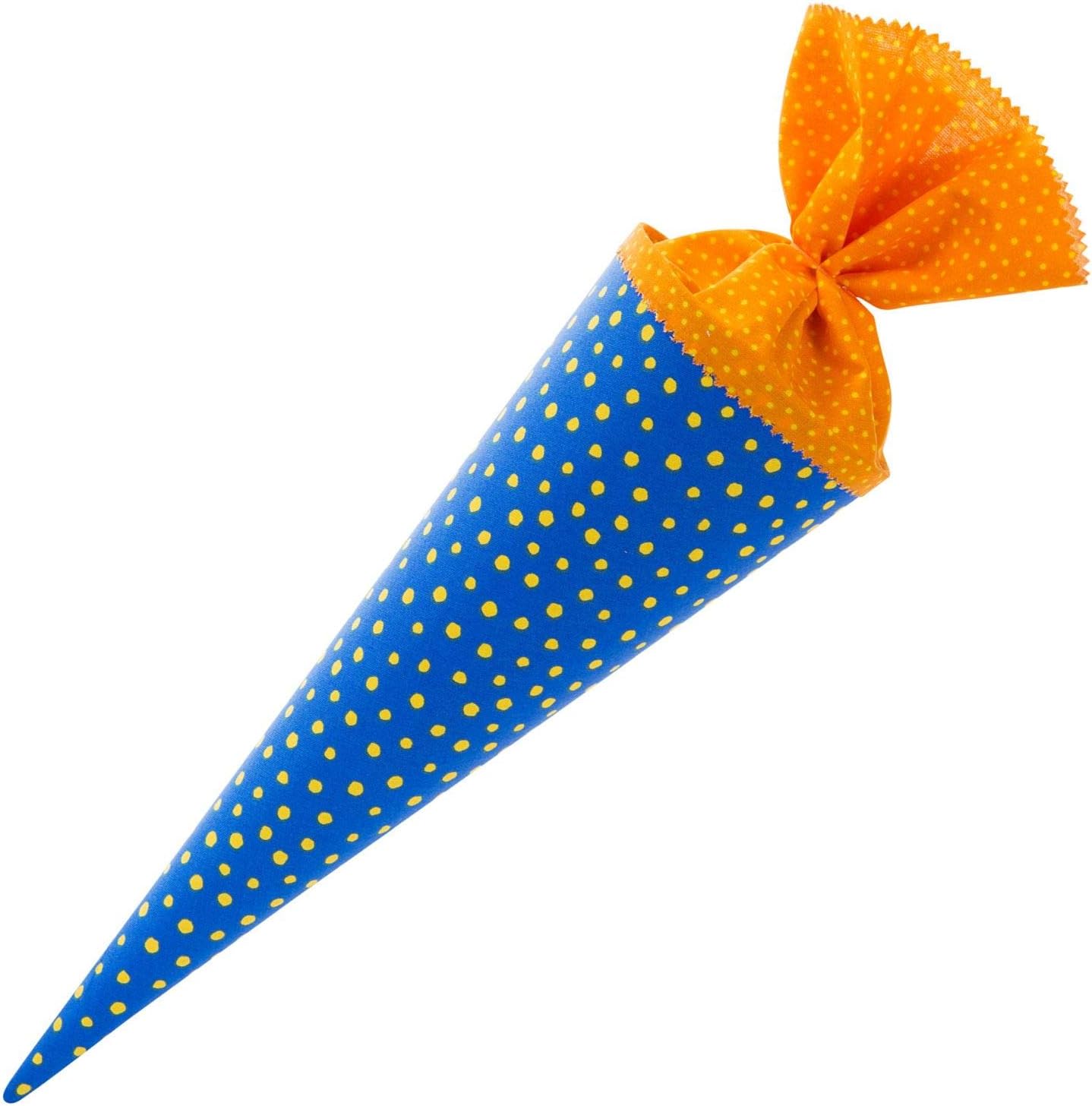 goldbuch 93553 Fabric School Cone, Sugar Cone with Polka Dot Pattern, Sibling School Cone 35 cm, Sibling Bag - Image 4