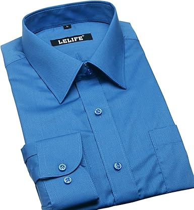 mens royal blue slim fit dress shirt