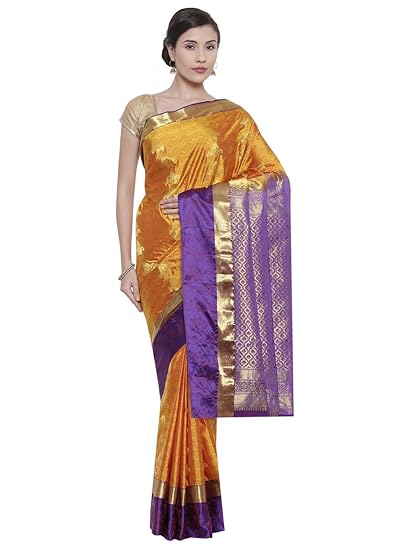 Dharmavaram Silk Saree - Golden Glow Mustard - (CCMYSS7549)