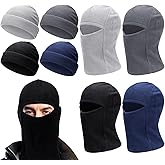 4 Pcs Winter Fleece Balaclava Ski Mask for Men 2 in 1 Beanie Balaclava Thermal Full Face Mask Warm Skull Cap Beanie Hats for Cold Weather Winter Outdoor Sports