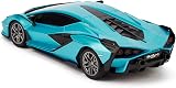 CMJ RC Cars 1:24 Lamborghini Sián FKP 37 Licensed Blue Remote Control Car view 4