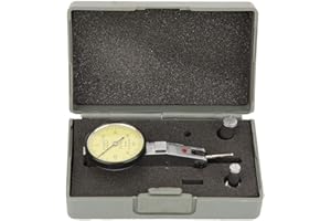 JECTSE Dial Test Indicator, 0-0.8mm 0.01mm Test Dial Indicator with Dovetail Clamp ans Storage Case, Aluminum Professional Dial for Mechanical Measurement