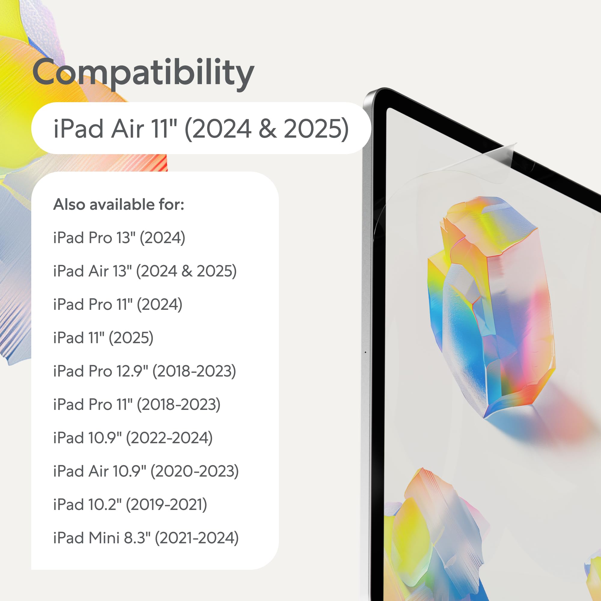 Paperlike Screen Protector (Previous Model) 2x for iPad Air 11” (2024 & 2025) for an authentic paper-feel
