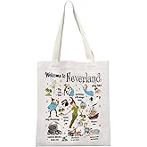 MEIKIUP Welcome To Adventure Fairytale Trip Tote Bag Movie Character Grocery Bag Adventure Fairytale Shoulder Bag