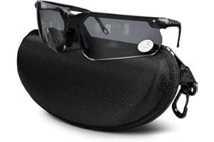 YOZISS Shooting Glasses Men Women Range Eye Protection For Shooting Certified ANSI Z87 Safety Glasses 100% UV Protective - Black Lenses