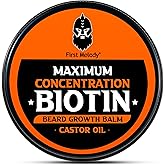 First Melody Beard Balm, 2X Concentration Biotin, with Castor Oil and Argan & Jojoba Oils, Promotes Beard Growth, Styles, Strengthens & Softens Beards & Mustaches, 2 Ounce
