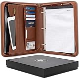 Forevermore Portfolios Padfolio Binder - Professional Faux Leather Travel Organizer Pouch for Tablet, Documents, Presentation