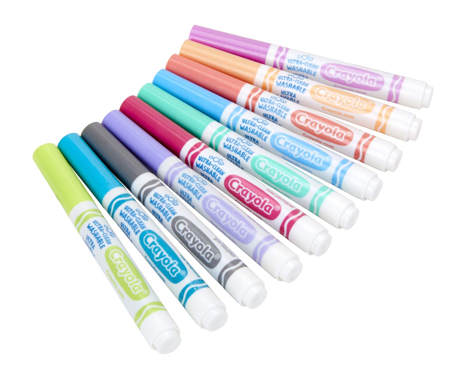 Crayola Ultra Clean Washable Markers, Tropical, Gift for Kids, 10Count