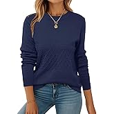ZEAGOO Womens Sweaters Long Sleeve Tops Crew Neck Knit Pullover Sweaters Fall Fashion 2026 Dressy Casual Basic Clothes