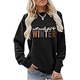 WESEOOU Women Not Made for Winter Sweatshirt Funny Winter Long Sleeve Shirt Letter Graphic Crew Neck Pullover Tops