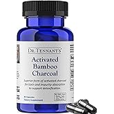 Dr. Tennant's Activated Bamboo Charcoal | Coconut-Free Detox Supplement | Supports GI Tract Cleansing & Digestive Health | Cleaner Alternative to Standard Charcoals | 90 Capsules