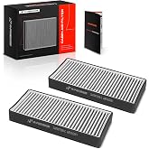 A-Premium Cabin Air Filter w/Activated Carbon Compatible with Mercedes-Benz | for E300, E320, E420, S350, S430, S500, S600, CL500, CL600, CL55 AMG, CL65 AMG, E55 S55 AMG, Under Hood, 2-Pack