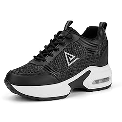 AONEGOLD Women's Platform Sneakers Wedges High Top