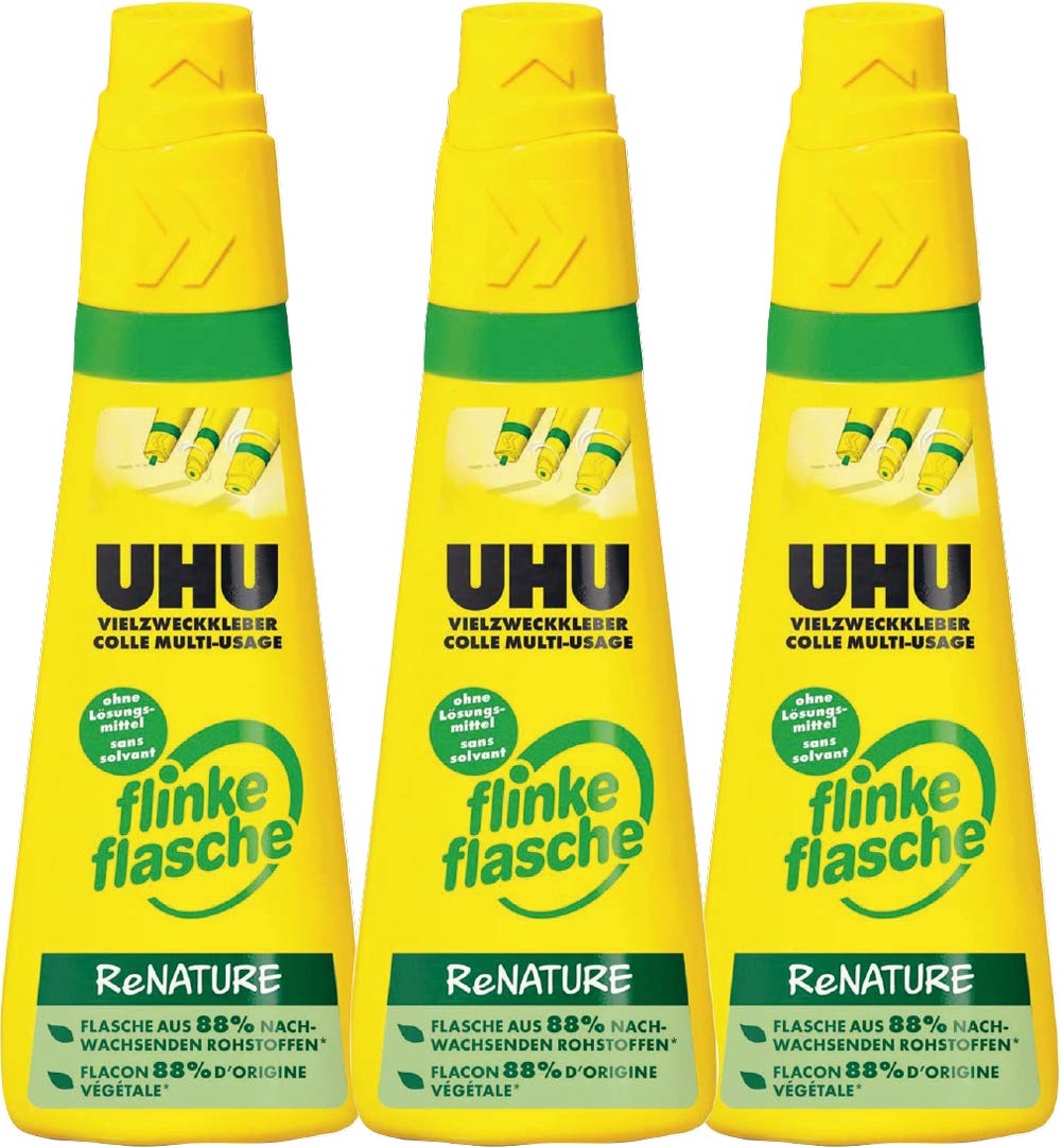 Uhu Flinke 46541 Multi-Purpose Adhesive - 100 g Bottle (Pack of 3)