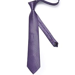 DiBanGu Plaid Tie Men's Silk Tie and Pocket Square