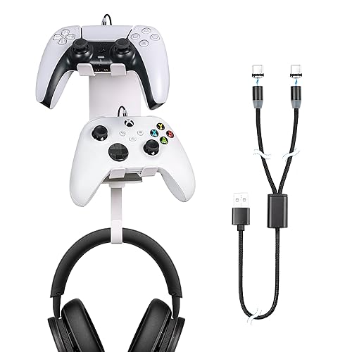 Wabracket in Controller and Headphone Wall Mount Holder Bundle