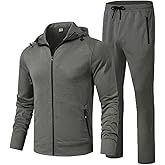 Gopune Men's Tracksuit 2 Pieces Set Hoodie Sweatsuits Full Zip Athletic Jogging Suits Long Sleeve Casual Sports Outfits