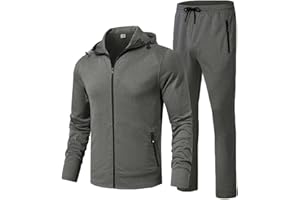 Gopune Men's Tracksuit 2 Pieces Set Hoodie Sweatsuits Full Zip Athletic Jogging Suits Long Sleeve Casual Sports Outfits