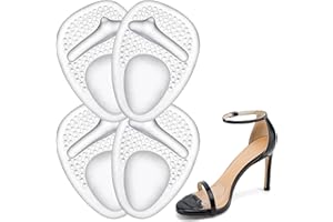 COMFOWNER Ball of Foot Cushions, Metatarsal Pads Women, High Heels Non-Slip Comfort Pads, Shoe Support for Metatarsalgia Mortons Neuroma Pain Relief(Crystal)