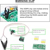 DAOKAI CH341A USB Programmer SOP8 SOIC8 1.8V Adapter Clip Test Socket Kit view 3