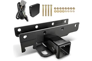 YZONA Tow Hitch 2 Inch, for Jeep Wrangler Hitch Trailer Kit with 4-Pin Wiring Harness Compatible with 2007-2018 JK JKU Hitch 