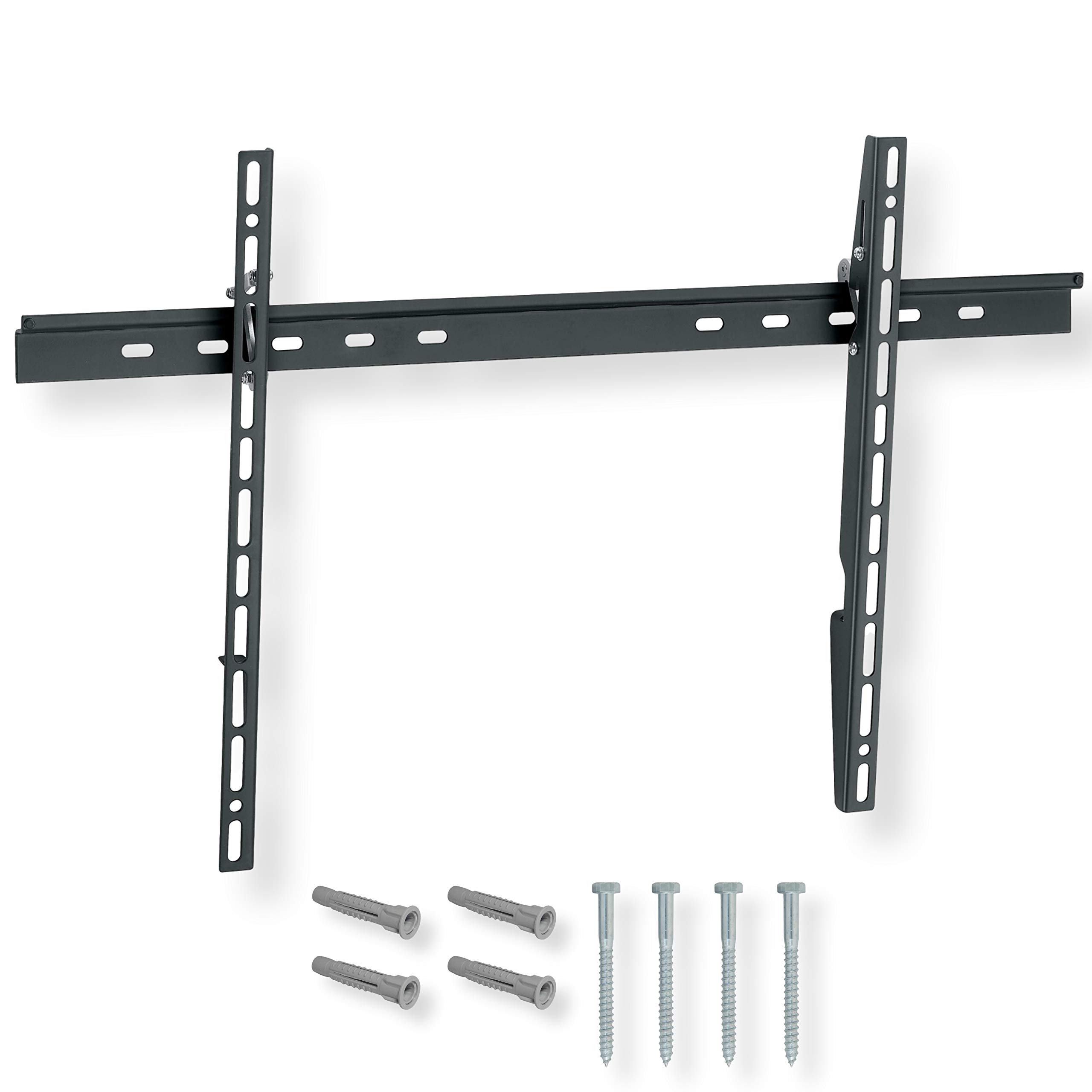 NANOOK 5393010 tiltable TV wall bracket for 40-65 inch (102-165 cm) TVs | Ultra slim bracket | Wall mount for LED, QLED and OLED TVs | Universal compatibility | VESA 100x100 to 600x400 | Black