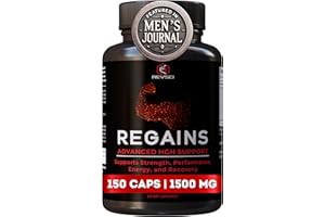 REVOLUTION SCIENCE HGH Supplements for Men & Women, RevSci Regains HGH Human Growth Hormone Supplements for Men, Anabolic Muscle Builder for Men, Peptides for Muscle Recovery, Growth Hormone for Men, 150 Protein Pills