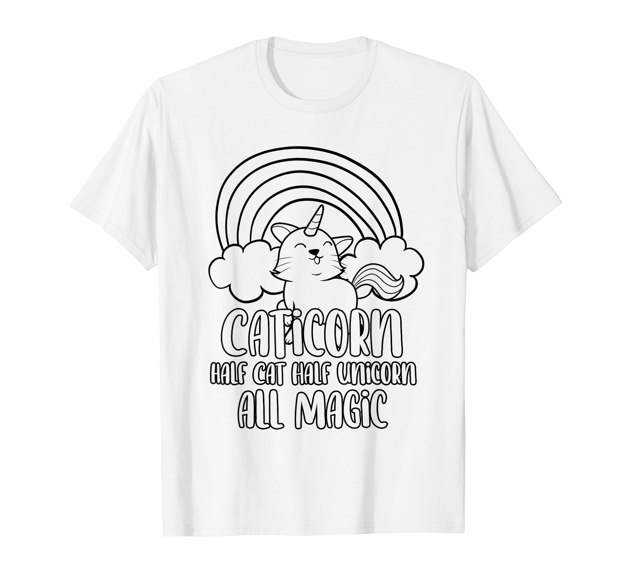 Coloring craft Caticorn Color your Own for kids T-Shirt