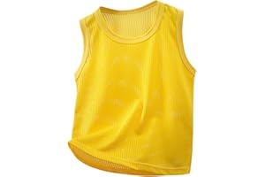 Xiaojmake Ribbed Tank Tops for Infant Baby Boys Girls Breathable & Soft Cotton Tank Top Crop Basic Sleeveless Knit Shirt 0-8Y