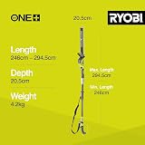 Ryobi ONE Plus 18V OPT1845 Cordless Pole Hedge Trimmer 45cm Blade (Body) view 9