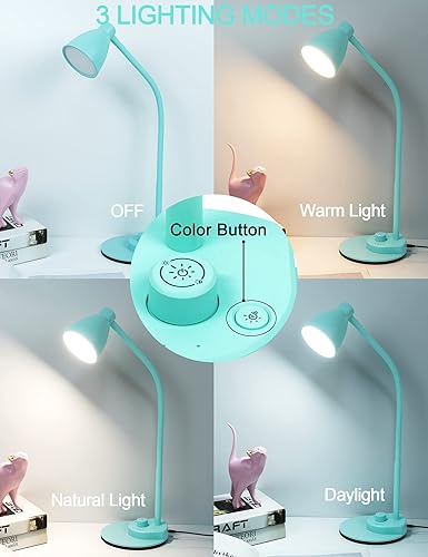 BOHON LED Desk Lamp with USB Charging Port, Color Modes Fully