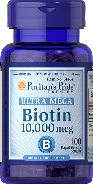 PURITAN’S PRIDE BIOTIN 10,000 MCG 50 SOFTGELS
