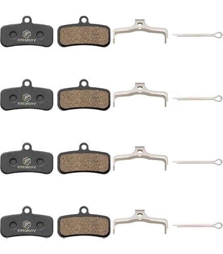 EOOZ 10 Pairs Lightweight Bicycle Semi Metallic Disc Brake Pads Aluminum Back For SRAM HRD Red