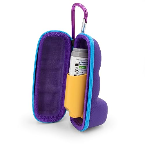 New Foldable Rescue Inhaler CASEMATIX Asthma Inhaler Case with Lanyard and Clip On Keychain ...