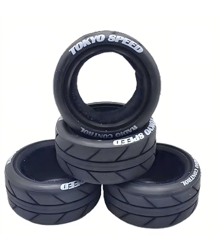 ShareGoo 1/10 Scale Metal Wheel Rims - 12mm Hex, 52mm Diameter, 26mm Width, Compatible With HSP, Tamiya, Kyosho RC Cars (Black)