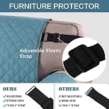 BellaHills Reversible Water Resistant 3 Seater Sofa Cover Smoke Blue Beige view 3