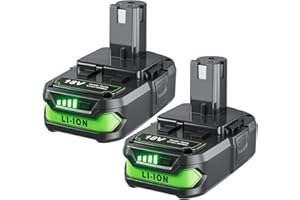 POWTREE Upgraded 4000mAh 2Packs Replace for Ryobi 18V P107 Battery Compatible with Ryobi 18V Battery ONE+ P102 P103 P104 P105 P107 P108 P109 P189 PBP005 PBP006 PBP2005 P190 P197 Cordless Power Tools System